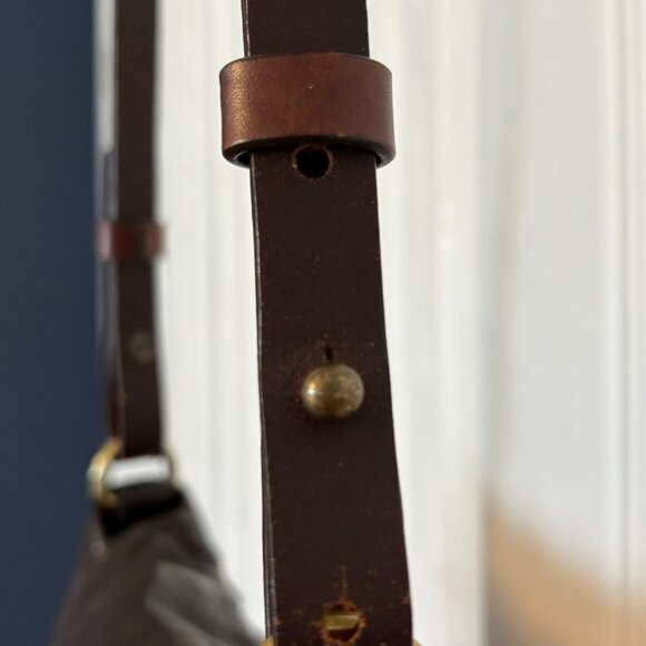 Massimo Dutti Genuine Leather Crossbody Bag – Dark Brown – Boho Vintage Style - Picture 5 of 15